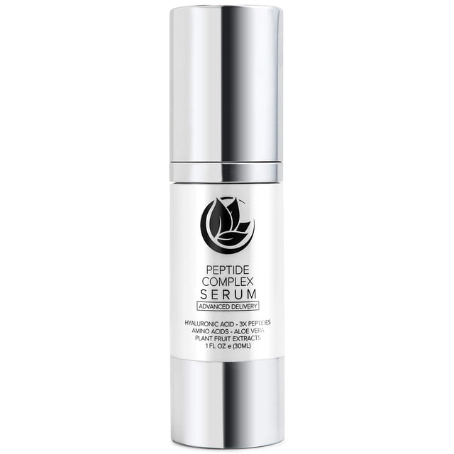 Suero complejo de péptidos de Microderm GLO: el mejor reafirmante facial tonificante para la piel PURO Y NATURAL Hidrata y nutre tu rostro Aumenta el colágeno y cura la piel mientras mejora el tono