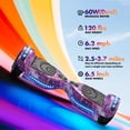 thumbnail image 2 of Hoverstar Hoverboard avec Bluetooth et Lumières LED, Trottinette Auto-Équilibrée pour Enfants et Adultes, Vitesse Maximale de 9 Mi/h, Certifié UL 2272, 2 of 7