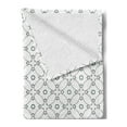 thumbnail image 2 of Abstract Soft Flannel Fleece Blanket, Continuing Layout of Oval Shapes and Squares Pencil Drawn Symmetric Details, Cozy Plush for Indoor and Outdoor Use, 50" x 60", Dark Grey White, by Ambesonne, 2 of 5