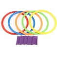 thumbnail image 1 of Juego para niños, rayuela, saltar y contar, 5 uds., aro para saltar, juegos al aire libre y deportes, aro para saltar, círculo, ayuda para enseñanza preescolar, 1 of 5