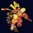 thumbnail image 2 of Men's The Simpsons Homer Springfield Hockey Gear  Graphic Tee Navy Blue Small, 2 of 5