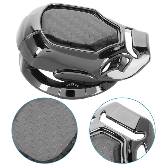 BESTYASH 2-Pack Black Zinc Alloy Push Start Button Covers Car Engine Stop Start Accessories