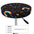 thumbnail image 3 of Salouo Cartoon Pride Lgbt Pattern Bar Stool Cushion Cover, Round Crease-Resistant Stretchy Dustproof Stool Seat Slipcover for Bar Round Chair-12 inch, 3 of 6