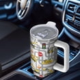 thumbnail image 4 of 40oz Construction Theme Tumbler with Handle and Spill Proof Lid 40 oz Car Tumbler Straw Double Insulated Perfect Car Gift for Any Occasion, 4 of 5