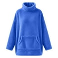 thumbnail image 5 of Breezora Women's Plus Size Winter Sweater Coat Thick Warm Loose Fit Outerwear for Cold Weather Casual Use L Size Blue, 5 of 5