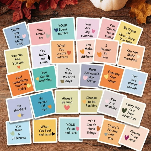 30pcs Unique Positive Cards,Inspirational And Motivational Cards for Him Her Mini Encouragement Affirmation Cards Party Supplies
