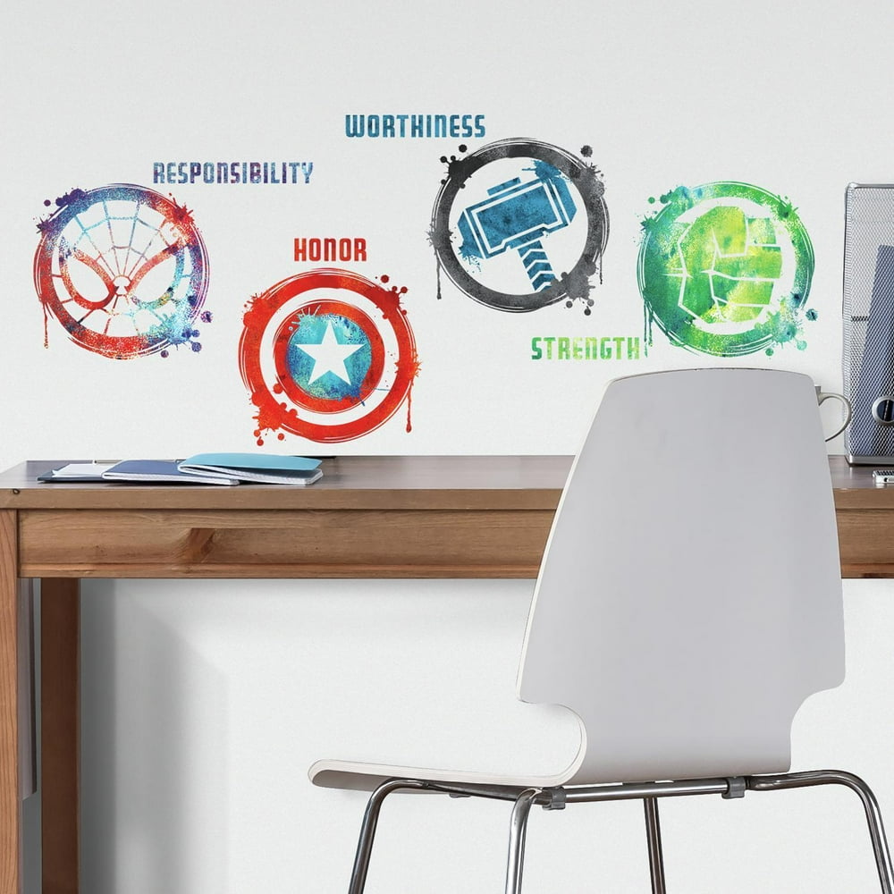 MARVEL ICON Wall Decals Captain America Hulk SpiderMan Thor Stickers