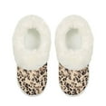 thumbnail image 2 of Psesaysky Brown Leopard Print Slippers for Women Modern Style Winter House Slippers Indoor Comfort Thick Sole Bathroom Cozy Gifts, Size 8-9, 2 of 7