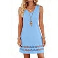 thumbnail image 4 of LIaqionyy Dresses for Women V Neck Sleeveless Lace Dress Elegant Summer Sundress Beach Vacation Outfits, 4 of 6
