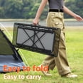 thumbnail image 6 of Portable Folding Camping Kitchen Table, Outdoor Cook Station with Storage Organizer, Light Pole, Side Bag & Hooks for BBQ, Picnic, Beach, Tailgating, RV Trips, 6 of 8