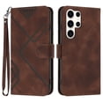 thumbnail image 2 of Compatible with Samsung Galaxy S24 Ultra Vintage Wallet Case, with Wrist Strap PU Leather Flip Card Slots Holder Kickstand Magnetic Closure Phone Case Cover for S24 Ultra for Women Men, Brown, 2 of 10