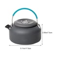 thumbnail image 3 of Hiroekza Camping Essentials Portable 800ML Lightweight Stainless Steel Camping Kettle And Portable Camp Tea Pot Ideal For Bushcraft And Outdoor Use Clearance, 3 of 9