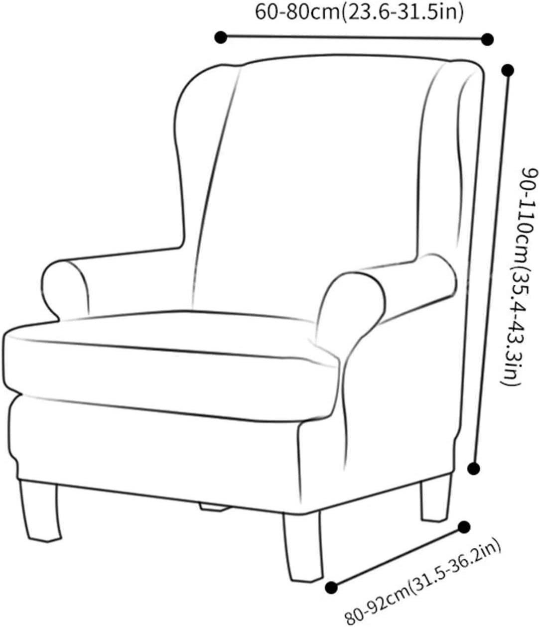 UMMH Stretch Wingback Chair Slipcover Wing Chair Cover Print Chair