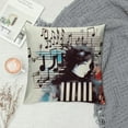 thumbnail image 2 of GOSMITH  Set of 4 Simple Music Throw Pillow Covers Black and White Piano Keyboard Guitar Vinyl Record with Inspirational Quotes Letters Pillow Cases Cushion Cover Cotton Linen 18x18 Inches, 2 of 5