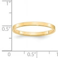 thumbnail image 3 of Primal Gold 14 Karat Yellow Gold 2mm Lightweight Flat Band Size 8.5, 3 of 5