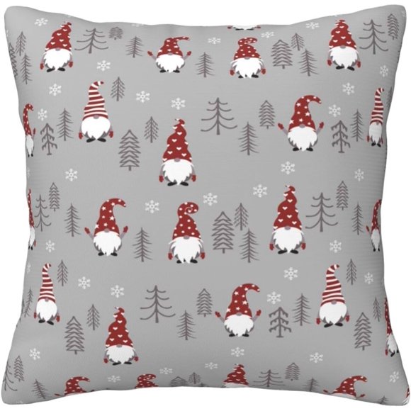 linely Red Swirl Christmas Pillow Covers 22"x22"" Sweet Candy Cane Double Swirl Red and White Throw Pillow Cover Cushion Case Decoration for Sofa Couch