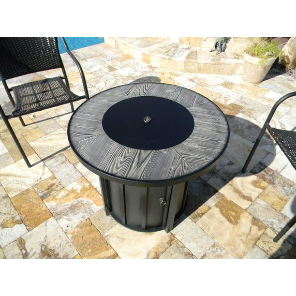 Az Patio Heaters Faux Wood Tile Top, Az Patio Heaters Steel Propane Fire Pit Table