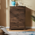 thumbnail image 3 of CHITOOMA 5 Drawer Dressers for Bedroom, Adult Tall Wooden Chest of Drawers, Storage Cabine for Living Room Entryway, Walnut, 3 of 8