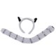 thumbnail image 1 of EeaseMX 1 juego de accesorios para disfraz de animales exquisitos, diadema con orejas de animales y cola, accesorio para disfraz de niños, 1 of 7
