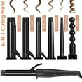 thumbnail image 6 of Duomishu Curling Iron 6in1 Hair Curler Set Instant Heating 6 Interchangeable Ceramic Barrels Hair Curling Wands, 6 of 10