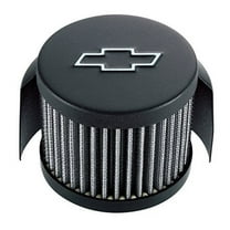 Proform 141-613 PFM141-613 CHEVY BOWTIE EMBLEM PUSH-IN FILTER AIR BREATHER WITH HOOD, 3IN DIAMETER, BLACK C