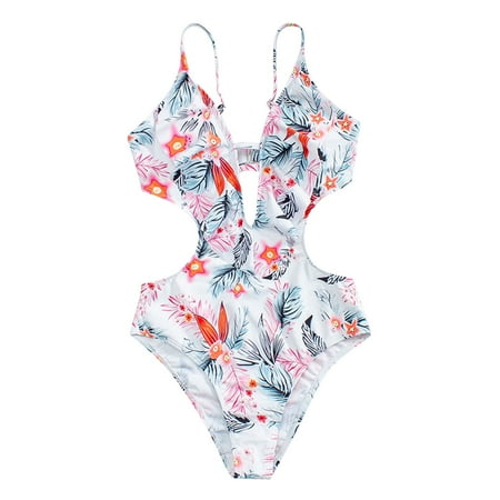 

Bikini One-piece Swimsuit Women Floral Flashing V-neck Digging Swimsuit Bikini Skull One Piece Swimwear Mens One Piece Swimwear Swimsuit