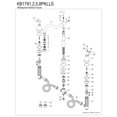 thumbnail image 5 of Kingston Brass KB1792PKLLS Duchess Double-Handle 3-Hole Widespread Kitchen Faucet in Polished Brass, 5 of 7