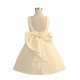 thumbnail image 5 of Vestido de manga corta con cuello redondo para niña, moda de color liso, sin mangas, con lazo, para niñas de talla mediana y grande., 5 of 9