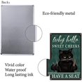 thumbnail image 4 of 1PC Cat Barber Metal Tin Sign Sweet Cheeks Have A Seat Vintage Tin Sign Funny Hanging Poster, 4 of 7