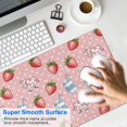 thumbnail image 4 of Long Mouse Pads for Desk,Pink Cow Milk Strawberry Pattern Desk Mats on Top Of Desks, Desk Mouse Pad Extra Large with 3mm Non-Slip Base and Stitched Edge for Gaming,Office,Work,Home 31.5"x11.8", 4 of 6