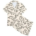 thumbnail image 4 of Pyjama en Satin pour Fille Imprimé Manches Courtes Ensemble de Pyjama Boutonné Décontracté Mignon pour Filles Garçons Filles Mode, 4 of 5