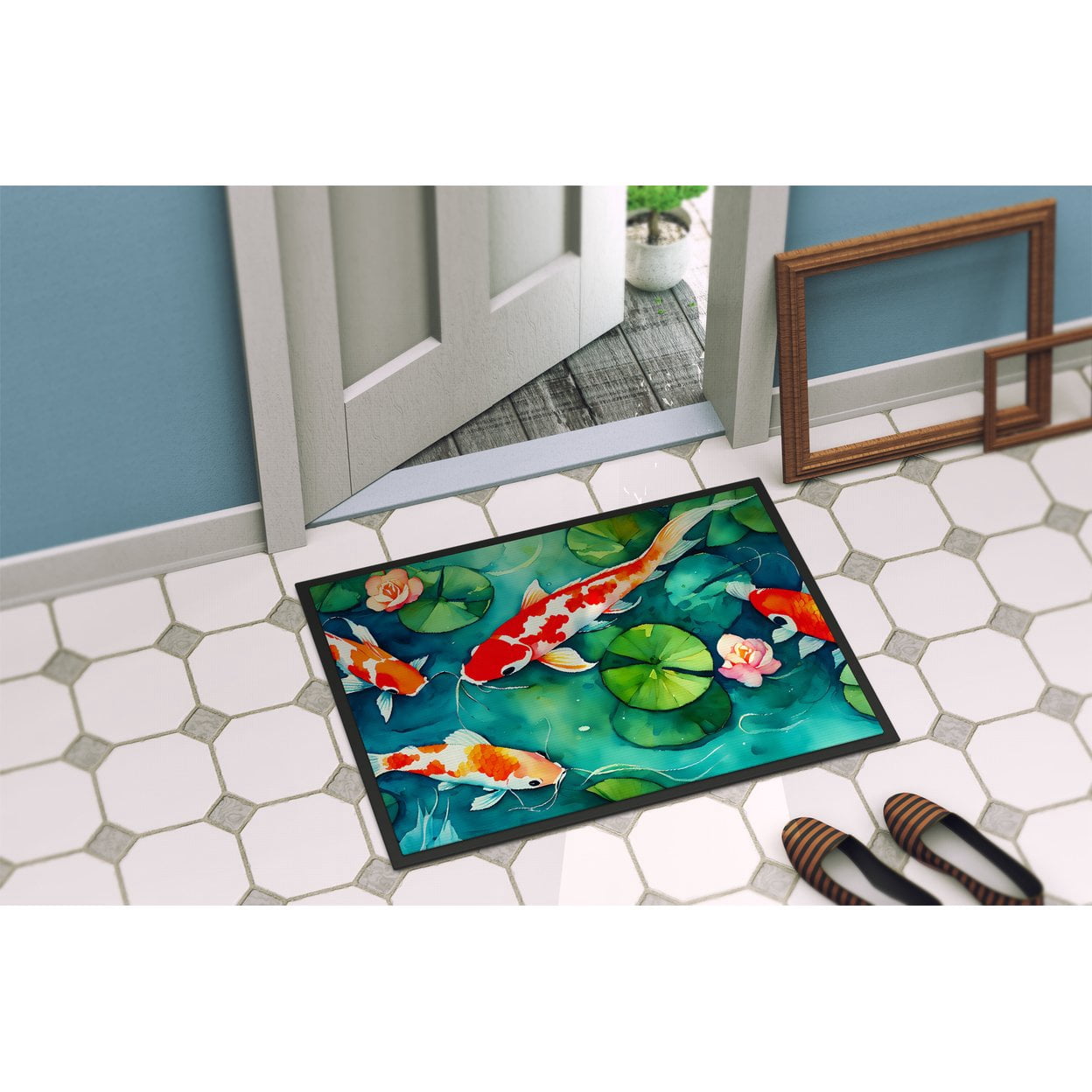Carolines Treasures DAC2801MAT 0.15 x 18 x 27 in. Koi Fish Doormat
