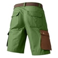thumbnail image 3 of Mens Camouflage Cargo Shorts Elastic Waistband Drawstring Short Casual Relaxed Fit Wild Outdoor Work Big and Tall Camouflage Cargo Shorts Multi-Pocket Quick Dry Pants,Camouflage Green M, 3 of 3