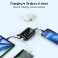 thumbnail image 2 of 10000mAh Mini Power Bank with Cables, 20W Fast Charging Portable Phone Charger Compatible for iPhone & Android, 2 of 7