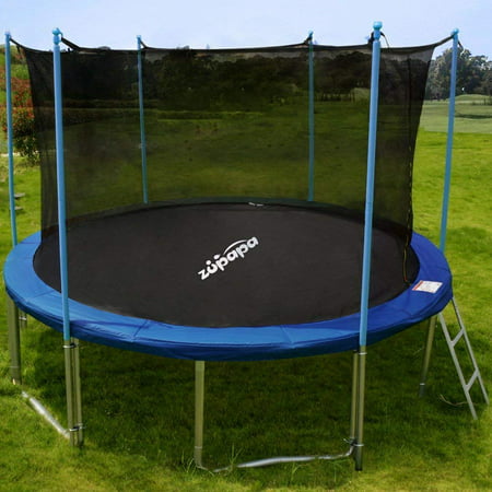 Zupapa 15FT TUV Certified Trampoline with Enclosure Padding Ladder and Spring