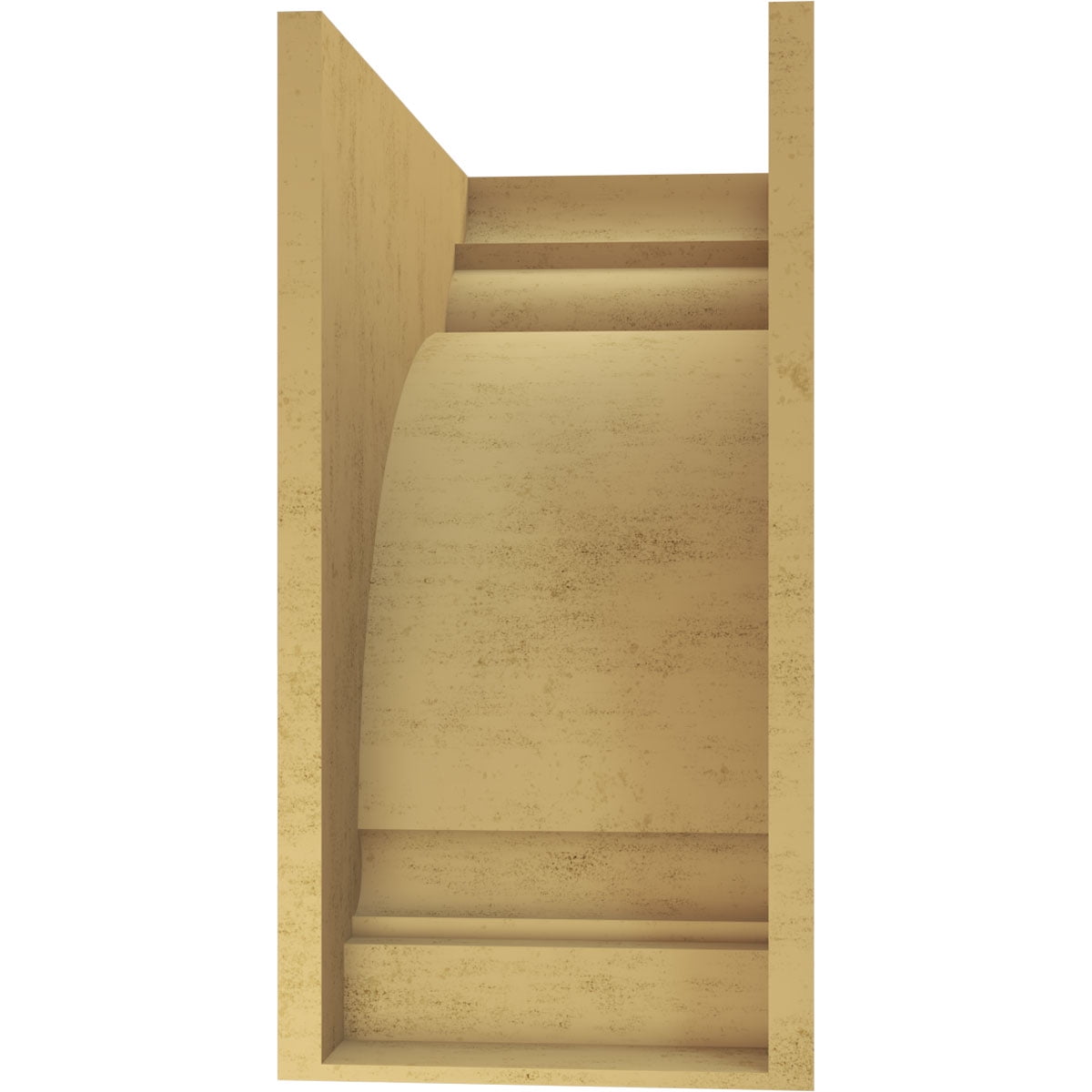 12"W x 24"D x 24"H Classic Hughes Rough Cedar Woodgrain TimberThane Corbel, Primed Tan