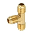 thumbnail image 5 of Uxcell 3/8" x 3/8" x 3/8" Brass Pipe Fitting Flare Tee Tube Fitting Pipe Adapter Connector 2 Pack, 5 of 5
