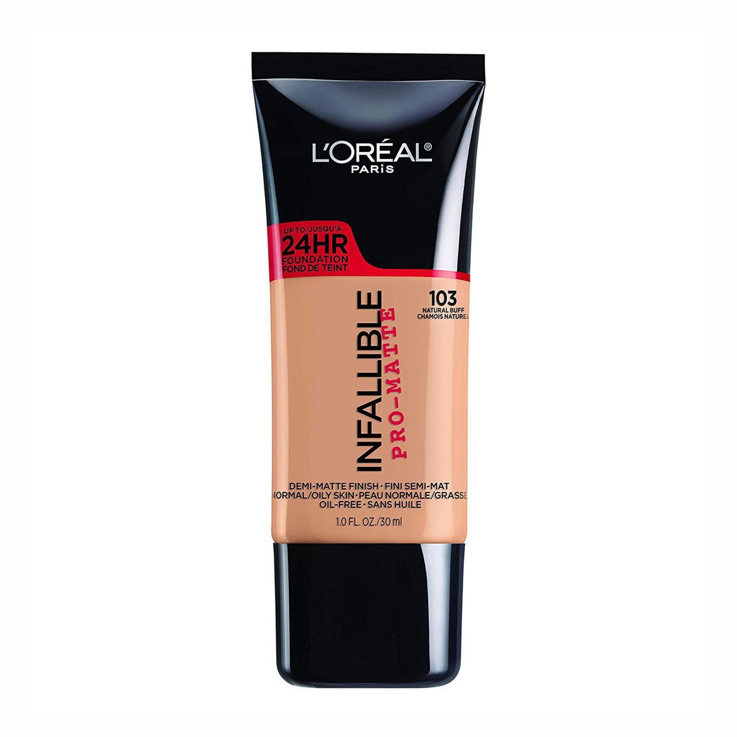L'Oréal Paris Fond de Teint Pro-Matte| Sans Huile, Texture Légère, Longue Tenue Jusqu’à 24hr| Ivoire Classique