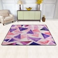thumbnail image 3 of Non-Slip Area Rug 72"x48" Indoor Washable Floor Mats Carpet Printed for Living Room, Bedroom, Home Decor Pink Triangles, 3 of 7