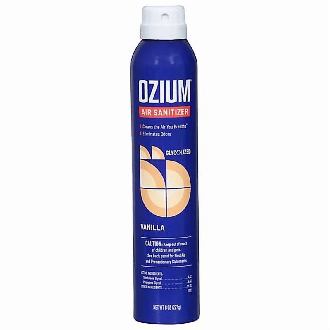 OZIUM Air Sanitizer Spray, Vanilla Scent, 8 fl oz Can β Cleans Air, Eliminates Odors & Freshens