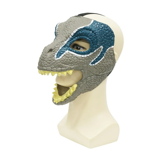 Máscara de cosplay con diseño de dinosaurio, látex, para Halloween