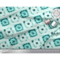 thumbnail image 3 of Soimoi Green polyester Crepe Fabric Diamond Tie-Dye Printed Fabric 1 Yard 42 Inch Wide, 3 of 3