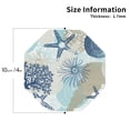 thumbnail image 3 of Disketp Algae Corals And Seashells Funny Coasters,6 Pcs Leather Coasters With Holder, Perfect Housewarming Hostess Gifts,Protect Furniture From Water Marks Scratch And Damage, 3 of 9