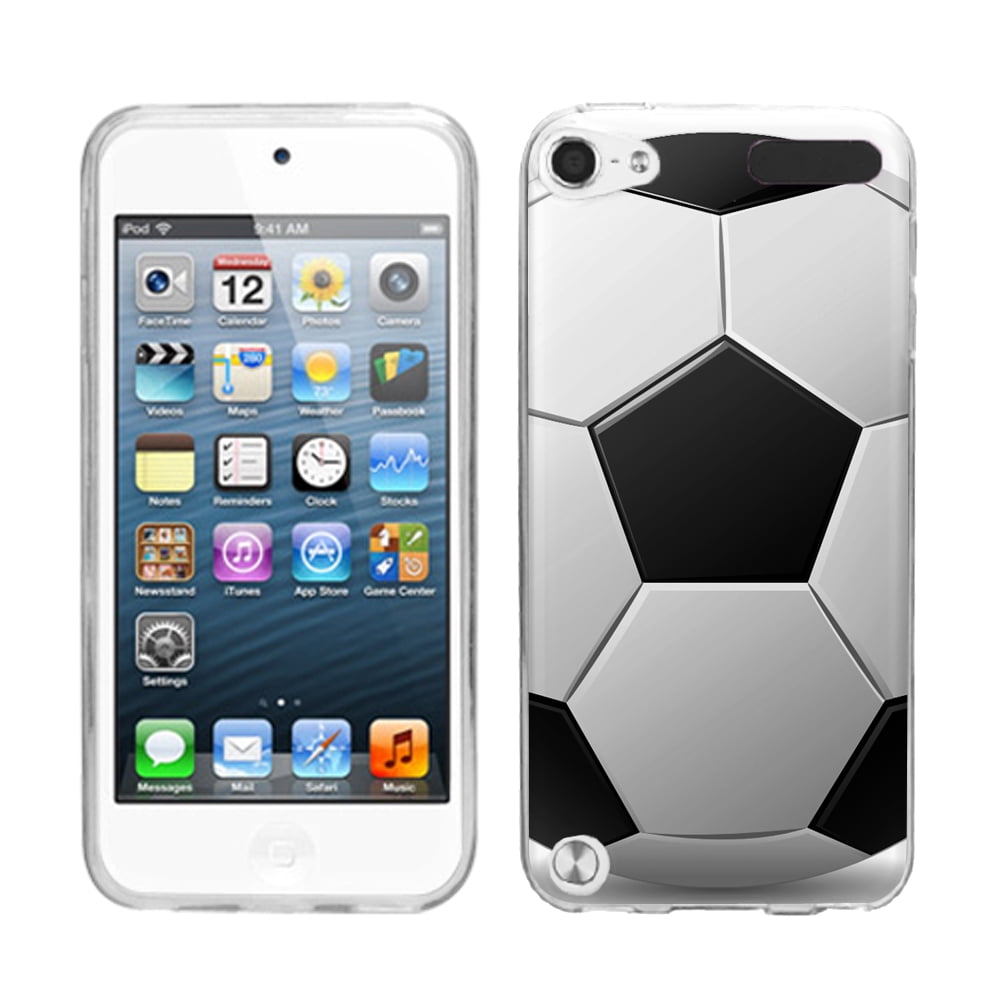 One Tough Shield ® Slim-Fit TPU Case for Apple iPod Touch 5 5th / 6 6th Generation - Soccer