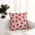 thumbnail image 6 of Yiaed Strawberries Print Pillow Covers Super Soft Decorative Square Throw Pillow Covers Case Cushion Covers for Sofa Couch Bedroom Car Decor（No pillow core）-16"x16", 6 of 7