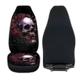 thumbnail image 6 of XYZCANDO Car Seat Covers Soft Vehicle Seat Protector Car Front Seat Covers Breathable Easy to Install Auto Truck, Floral Skull, 6 of 10