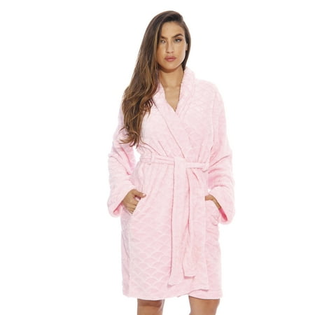 

Scalloped Textured Kimono Robe (Light Pink Medium Regular)