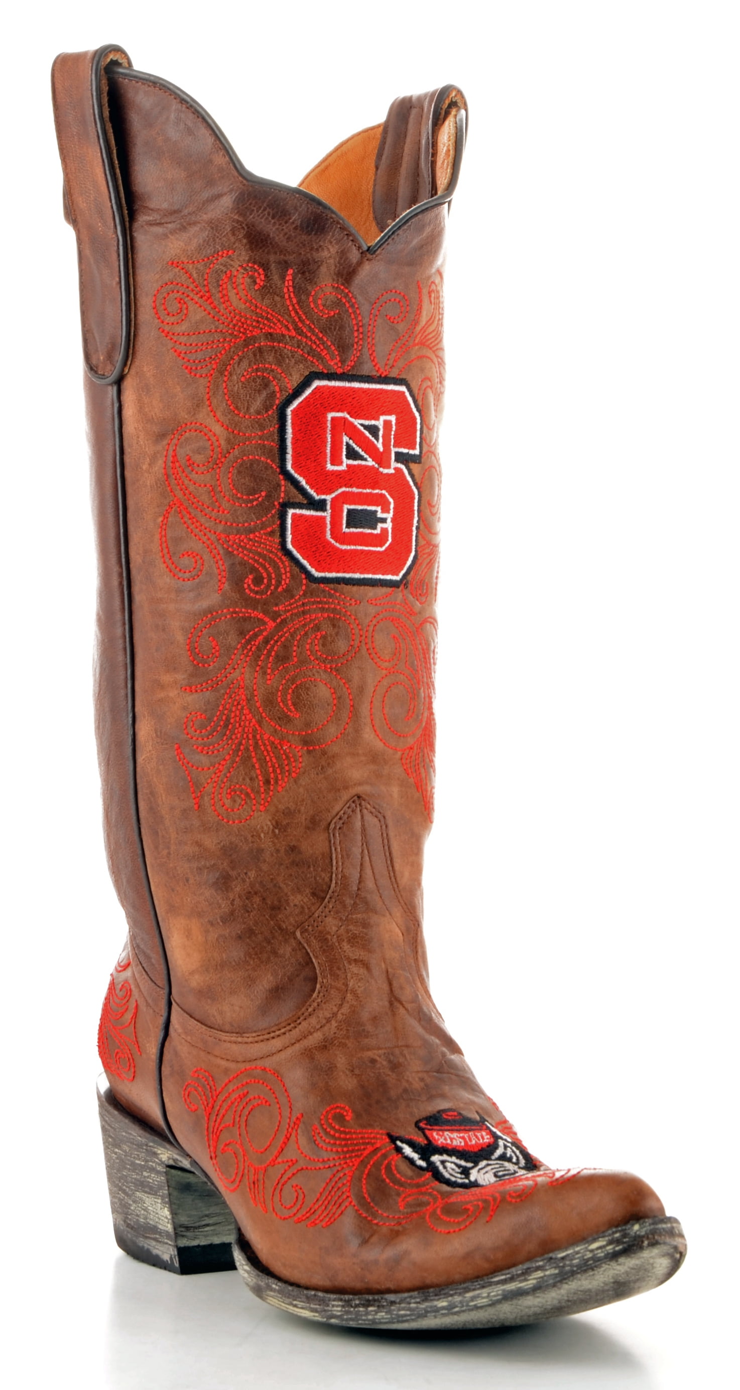Gameday Boots Womens 13" Tall Leather N Carolina State Cowboy Boots by GameDay Boots