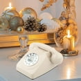 thumbnail image 1 of Teléfono con Libro de Visitas, Estilo Vintage, Teléfono con Cable, Estilo Retro Antiguo, Teléfono Fijo para Fiesta, Bar, Oficina, Decoración de Cumple Beige, 1 of 8