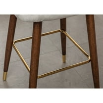 Roundhill Nevis Mid-Century Faux Leather Tufted 29.5 H. Bar Stool